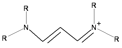 A general Lewis structure of a cyanine dye.